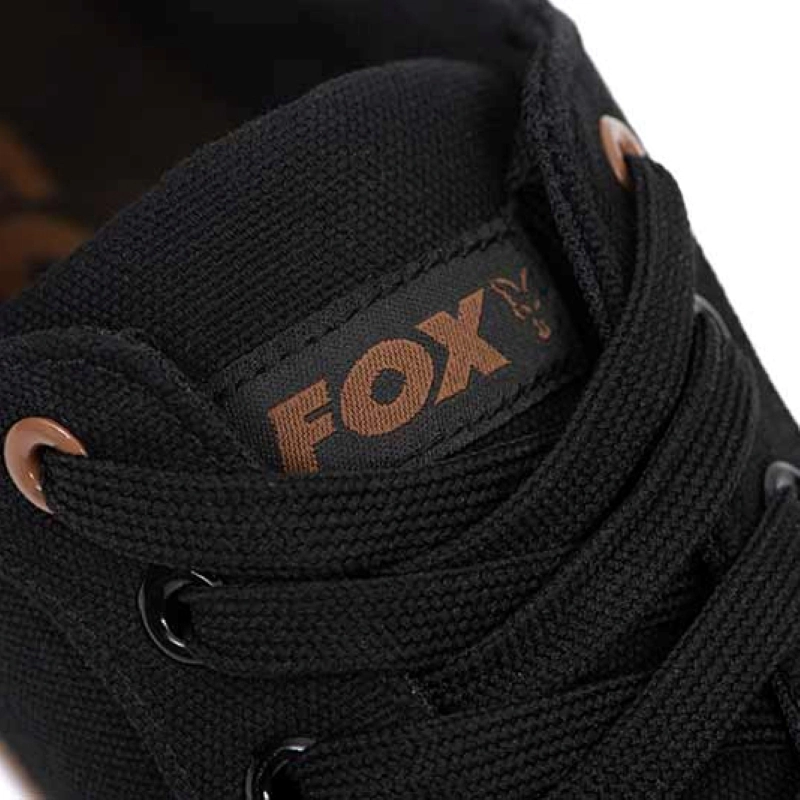 Fox Black Canvas Shoes
